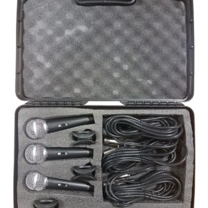 EXTREME DM3000-PRO 3 MICROFONI DINAMICI + 3 CAVI XLR + 3 CLAMPS + CUSTODIA RIGIDA IN ABS