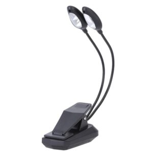EXTREME ML22 DOPPIA LAMPADA DUAL LED PER LEGGIO BREVETTATA FLESSIBILE A COLLO D'OCA COLORE NERO