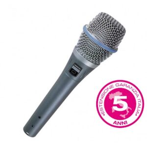 SHURE BETA 87 C MICRFONO CARDIOIDE A CONDENSATORE + CLIP A25D + CUSTODIA - GARANZIA ESTENDIBILE A 5 ANNI -